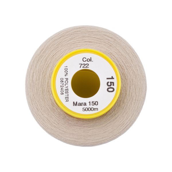 Нитка Gutermann Mara 150 (5000 метров), 1 боб., особо тонкая | 722 св.бежевый