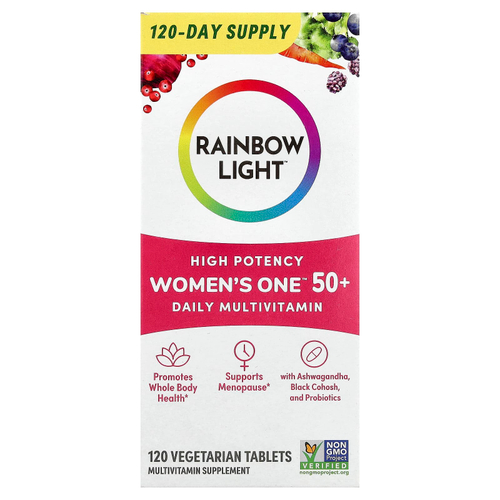 Rainbow Light, Women's One™, мультивитамины для ежедневного приема старше 50 лет, высокая эффективность, 120 вегетарианских таблеток