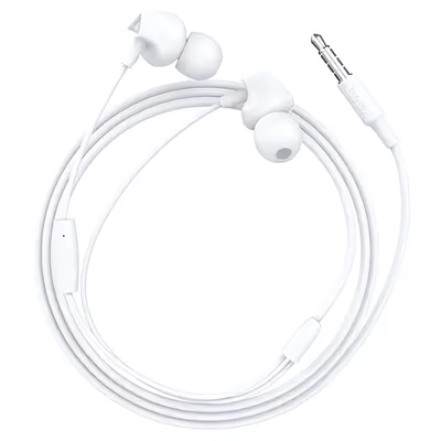 Гарнитура HOCO M60, вакуумные, разъем Jack, кабель 1.2 м White