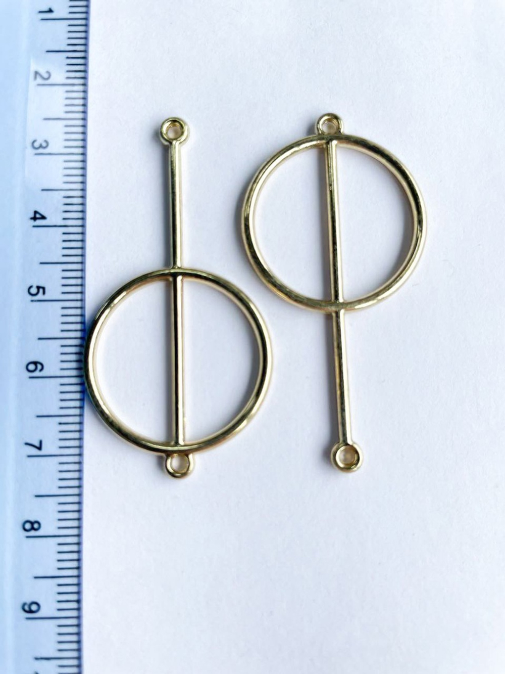 19311-з Коннектор геометрический 25*48мм, позолота