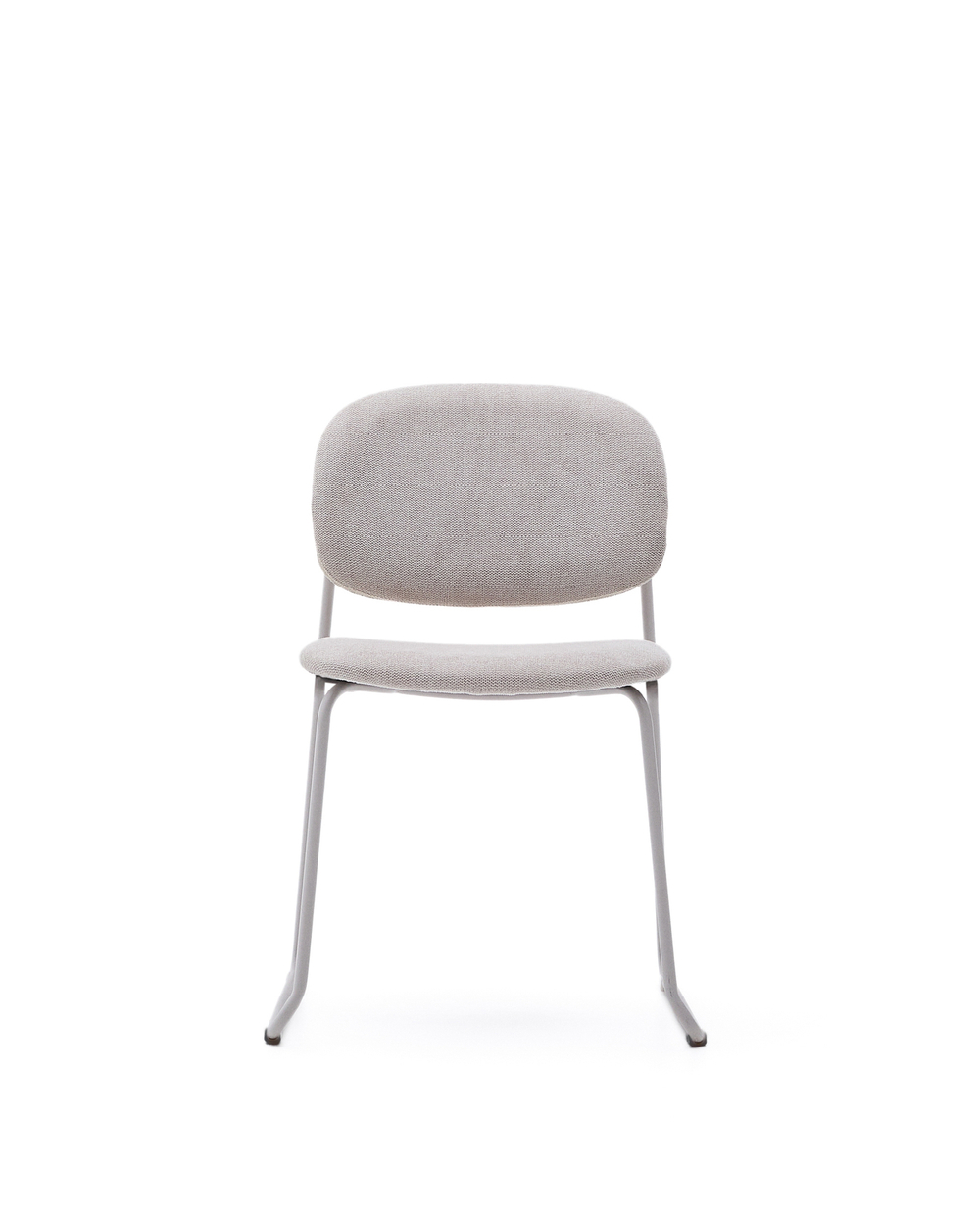 Стул Meli ткань бежевого цвета с бежевыми металлическими ножками