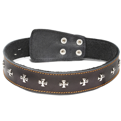 Ошейник на синтепоне кожаный "Орден", 35*630мм, Gamma