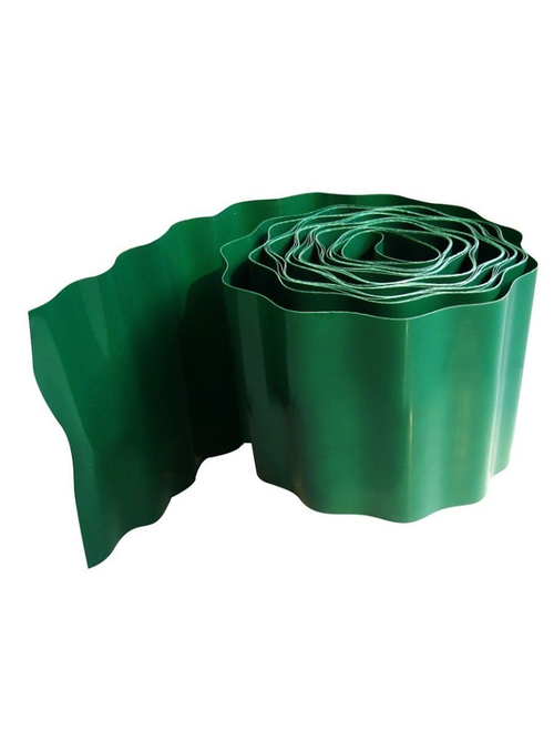 Лента бордюрная гофрир.(зеленая) 0,15*9м /О6018