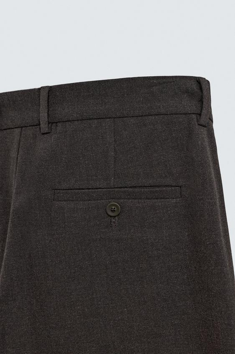 ZARA БРЮКИ КОМФОРТНОЙ ПОСАДКИ ИЗ РЕЛЬЕФНОЙ ТКАНИ, КОРИЧНЕВЫЙ