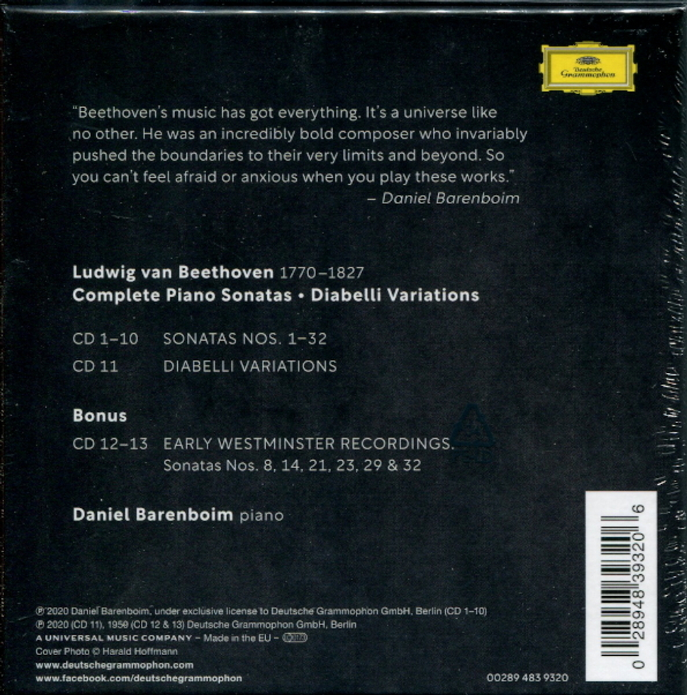 Daniel Barenboim / Ludwig Van Beethoven: Complete Piano Sonatas, Diabelli Variations (13CD)