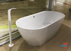 Ванна из литьевого мрамора Эстет Майами 180.5х78.5 белая, ФР-00006013