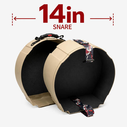 Ударопрочный кейс DGCASE DARUMA 14-065V - для малого барабана, БЕЖЕВЫЙ, отделка велюр