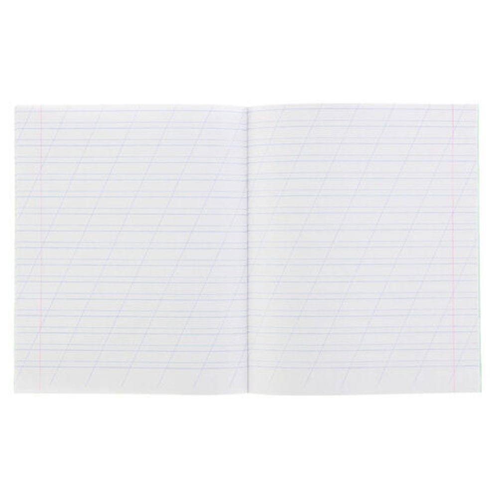 Тетрадь ЗЕЛЁНАЯ обложка, 12 л., косая линия с полями, офсет, "КПК", 012ТУ11С4