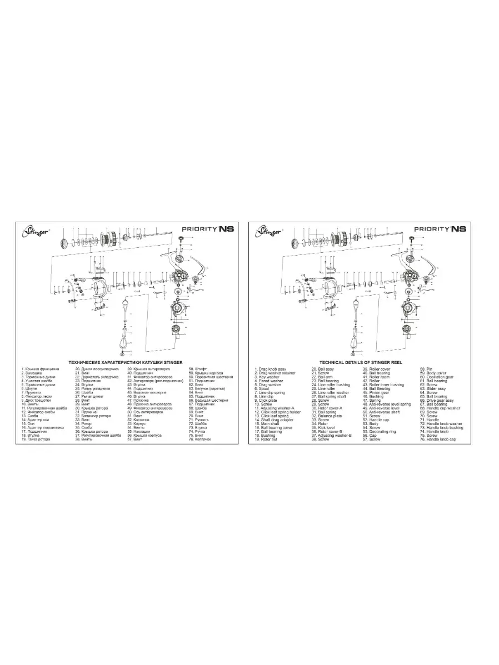 Катушка безынерционная Priority NS3510