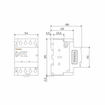 W943M63O/ Контактор модульный 63 A 4NO (3 мод.) W943M63O