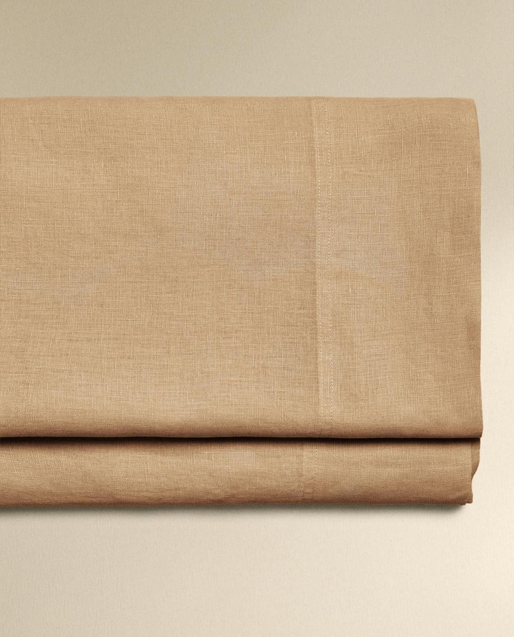 Zara Home - Простыня из постиранного льна (вес 140 гхм2), бежевый, 160x280 см