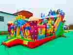 Коммерческий надувной батут с горкой «В гостях у моря 3» 9*5*5 м