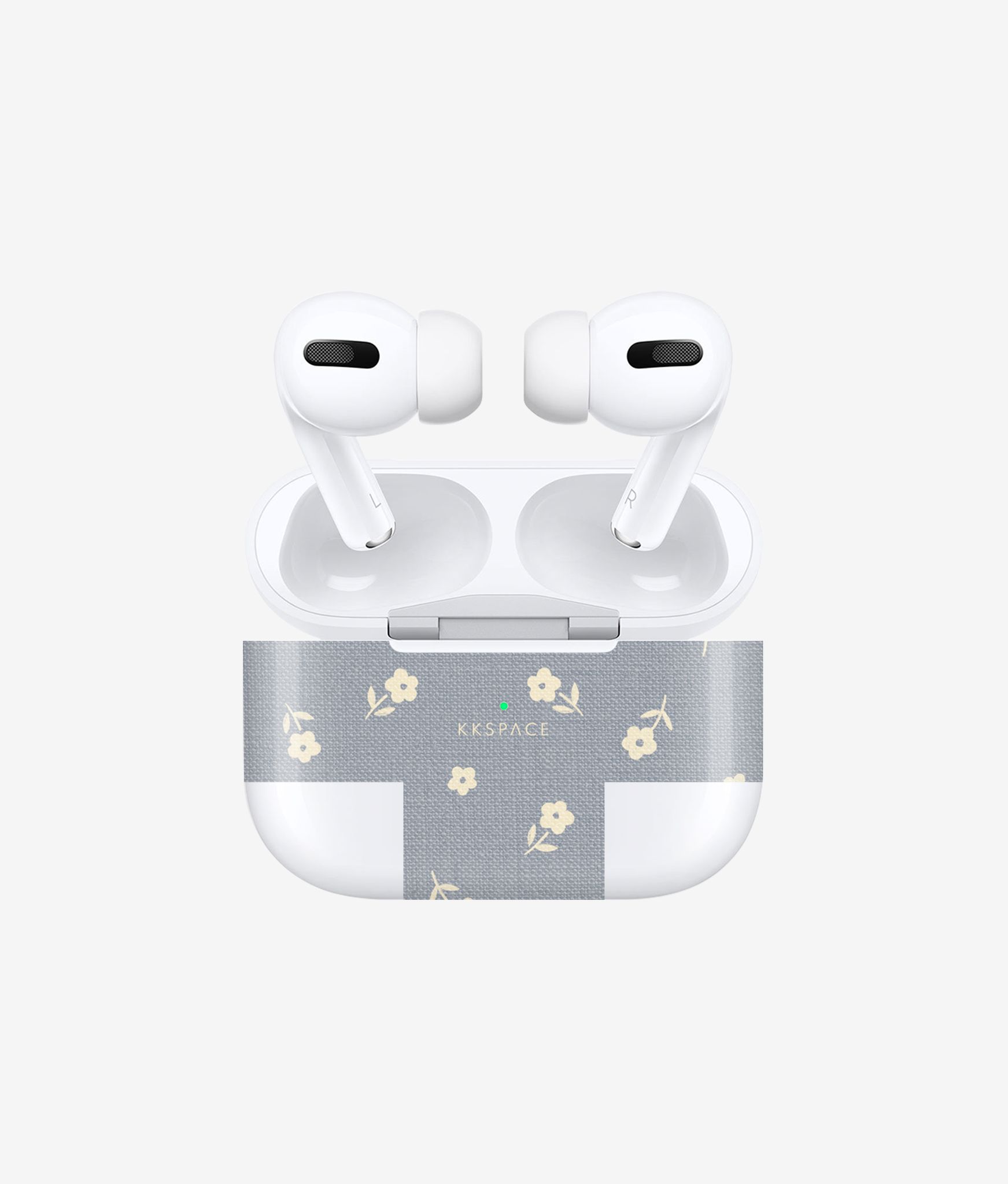 Виниловая наклейка EARLY FLOWERS (серый) для AirPods