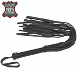 Черная большая многохвостая плеть с шипами - 55 см. (Цвет: черный)