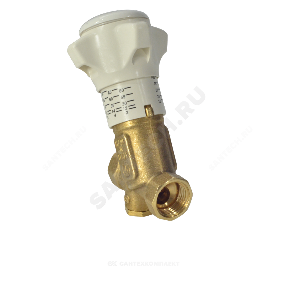 Клапан балансировочный ручной латунь R206B-1 Ду 15 G1/2" A Ру25 ВР Kvs=2.1м3/ч без ниппелей Giacomini R206BY113
