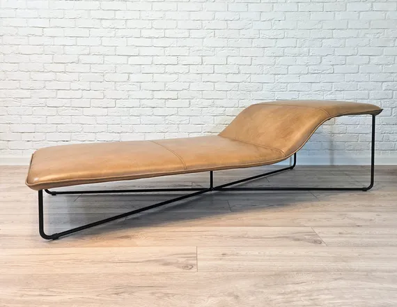 Кресло-кушетка Clivio Daybed, коричневая кожа