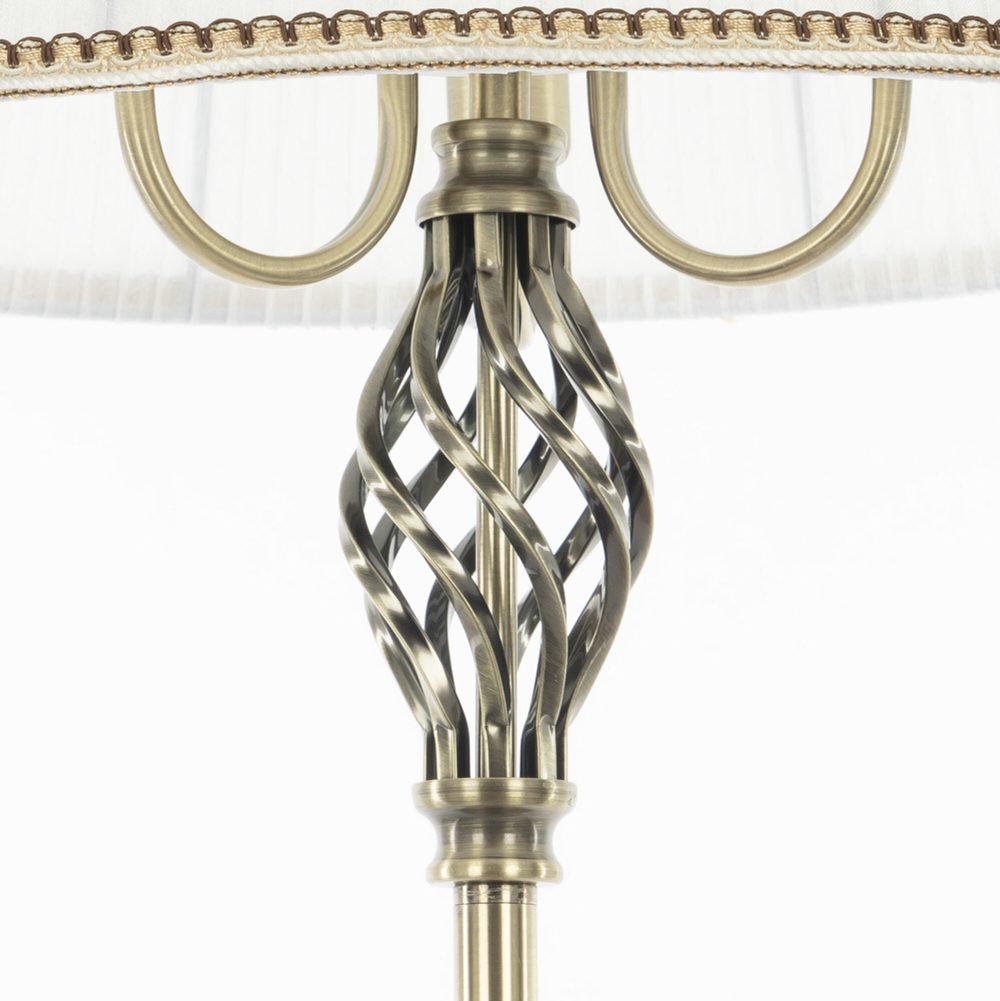 Citilux Вена CL402930T Торшер бронза со столиком и белым абажуром