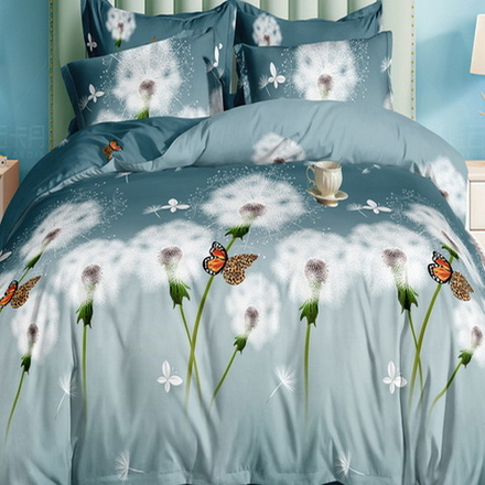 Комплект постельного белья "П37. 1177 (одуванчики)", поплин, 100% хлопок, Россия.