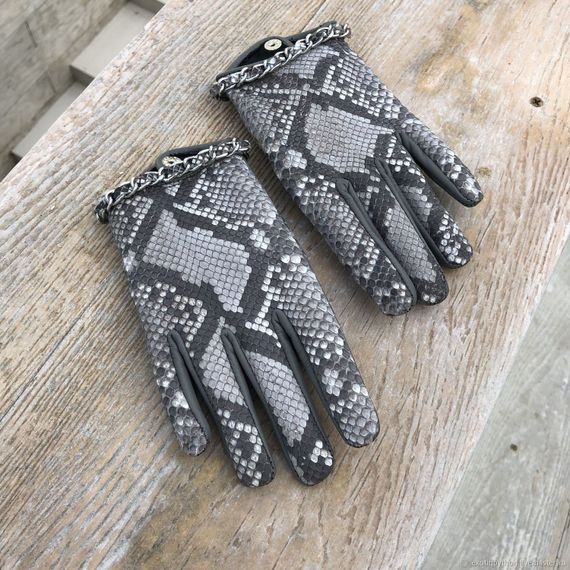 Перчатки из кожи питона AC-90