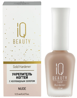 IQ Beauty Nude - Укрепитель для ослабленных и ломких ногтей с коллоидным золотом, 12,5мл
