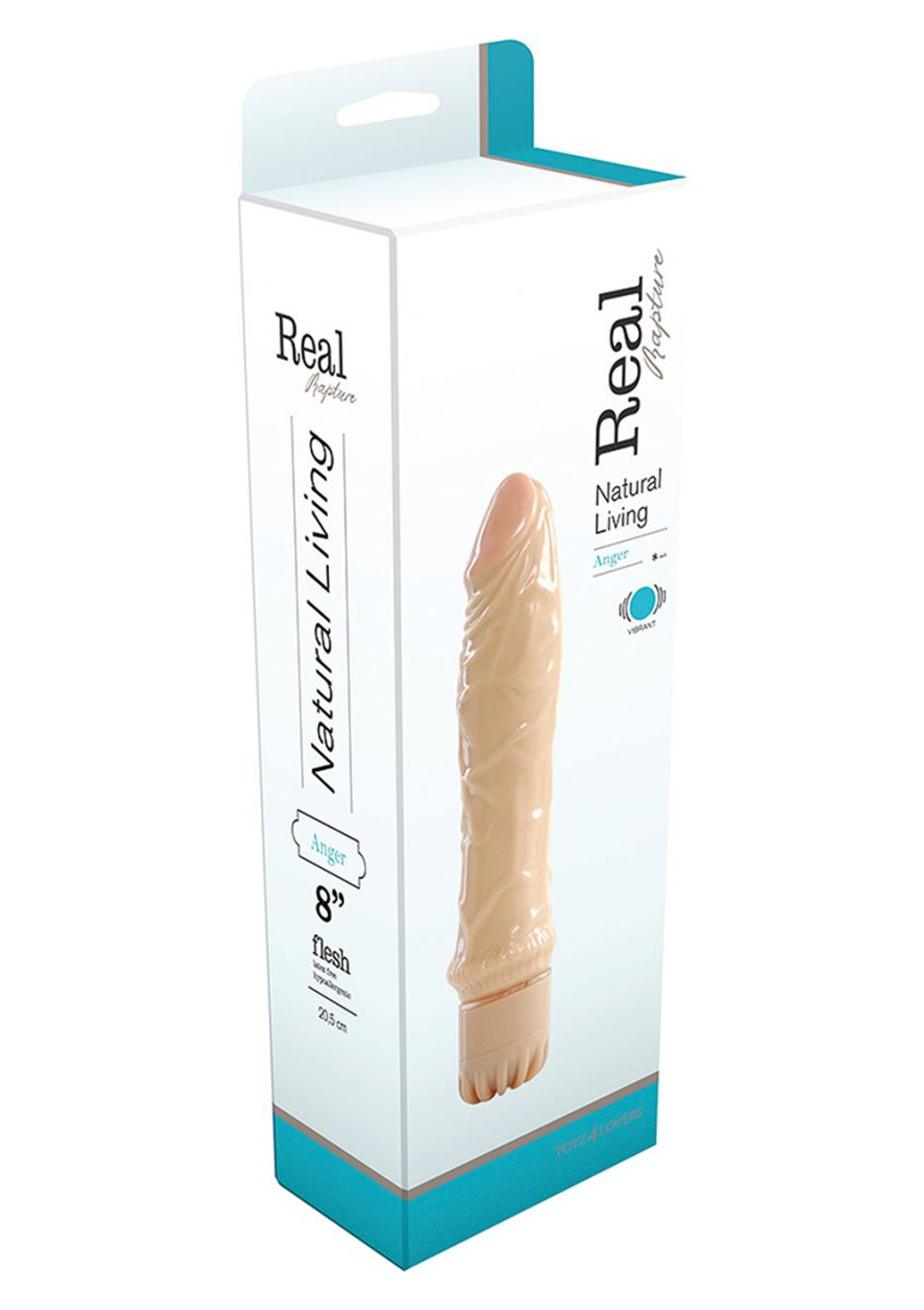 Реалистичный вибратор Vibe Anger - 20,5 см. (Цвет: телесный)