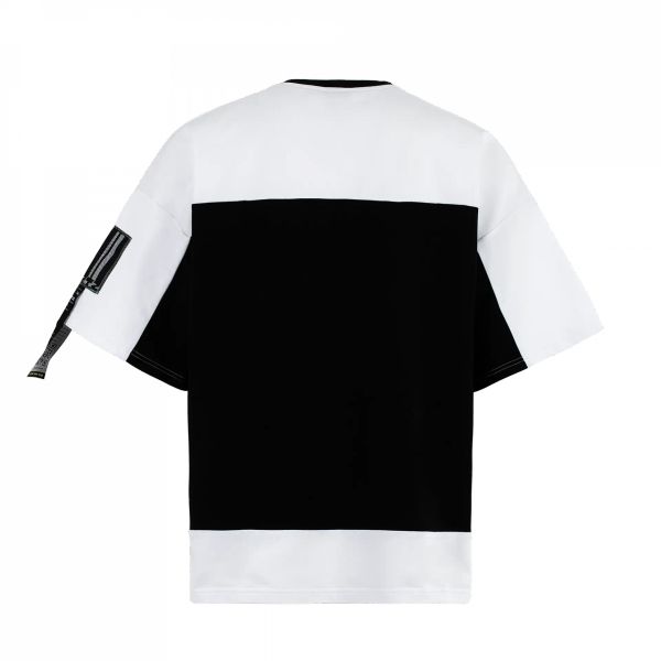 Футболка Natalie Kimono черно-белая - фото 2