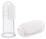 Зубная щётка детская, силиконовая, на палец, в контейнере, от 0 мес., цвет прозрачный 2932008