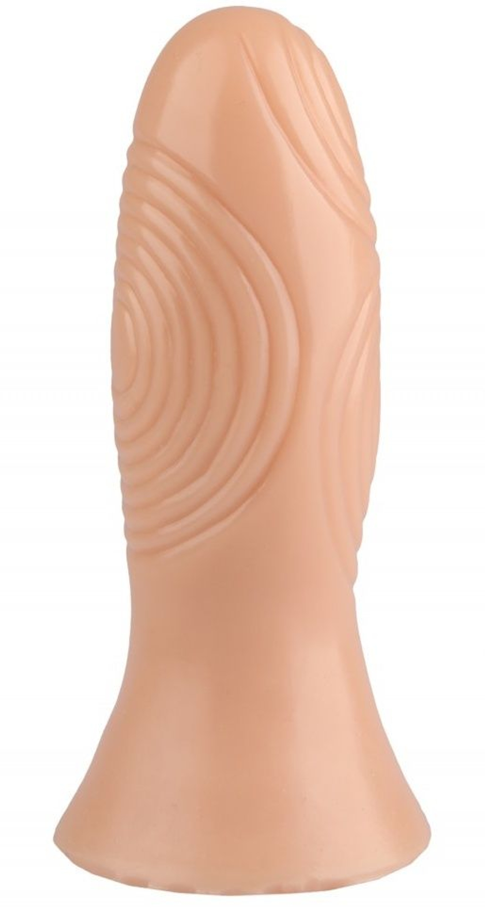 Телесная анальная втулка с рельефом - 17 см. (Цвет: телесный)