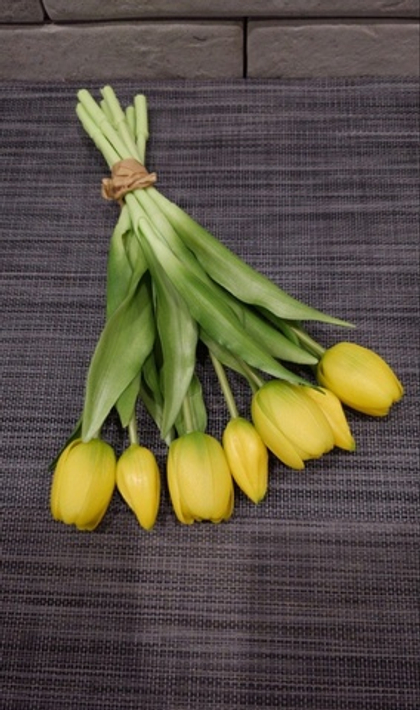 Тюльпаны 30 см 7 цветов / #03 (желтые)