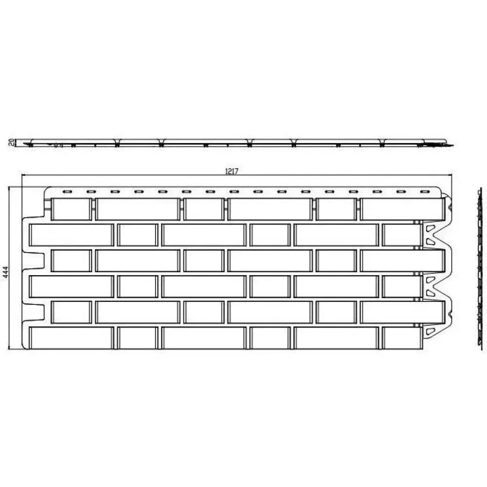 Фасадные панели Carving Bricks Camel кирпич клинкерный 1,130*0,42 м 2 уп - 20 шт