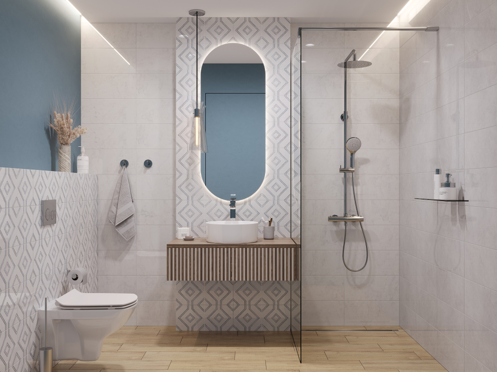 Плитка настенная Cersanit Mare 17063 20x44 см 1.056 м² глянцевая цвет светло-серый