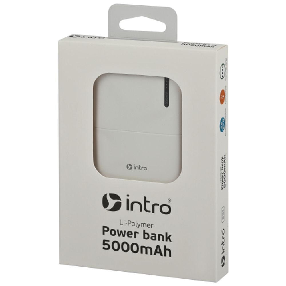 Power bank портативное зарядное устройство Intro ZX50 5000mAh белый