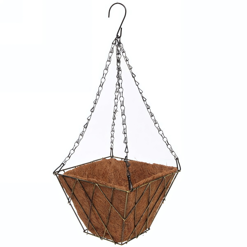 Кашпо для цветов 1,8л «Коковита» с кокосовым волокном, подвесное d=20см P135 ДоброСад