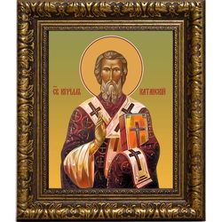 Кирилл, Катанский (Сицилийский) святитель. Икона на холсте.