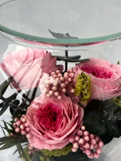 Натуральные пионы в стекле, вакуум