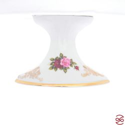 Блюдо для хлеба на ноге Queen's Crown Роза перламутр 35 см