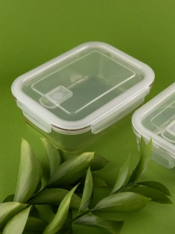 Контейнеры для еды стеклянные, 620 мл. 2 шт, 1030 мл. 1 шт.