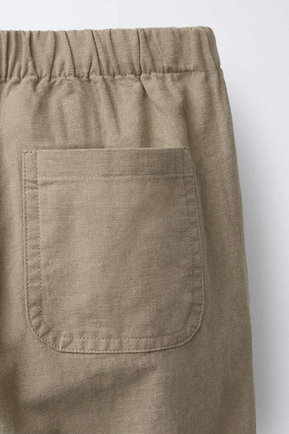 ZARA БРЮКИ ПРЯМОГО КРОЯ, СВЕТЛО-БЕЖЕВЫЙ