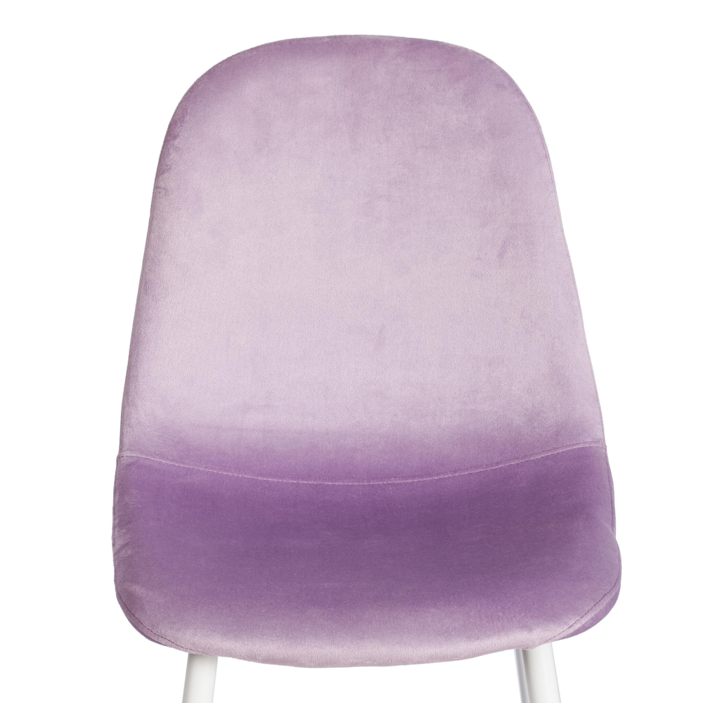 Стул BREEZE (mod. 4724) / 1 шт. в упаковке вельвет/металл, 44 х 53 х 87 см, Light lavander (светло-лавандовый) HLR26 / белый