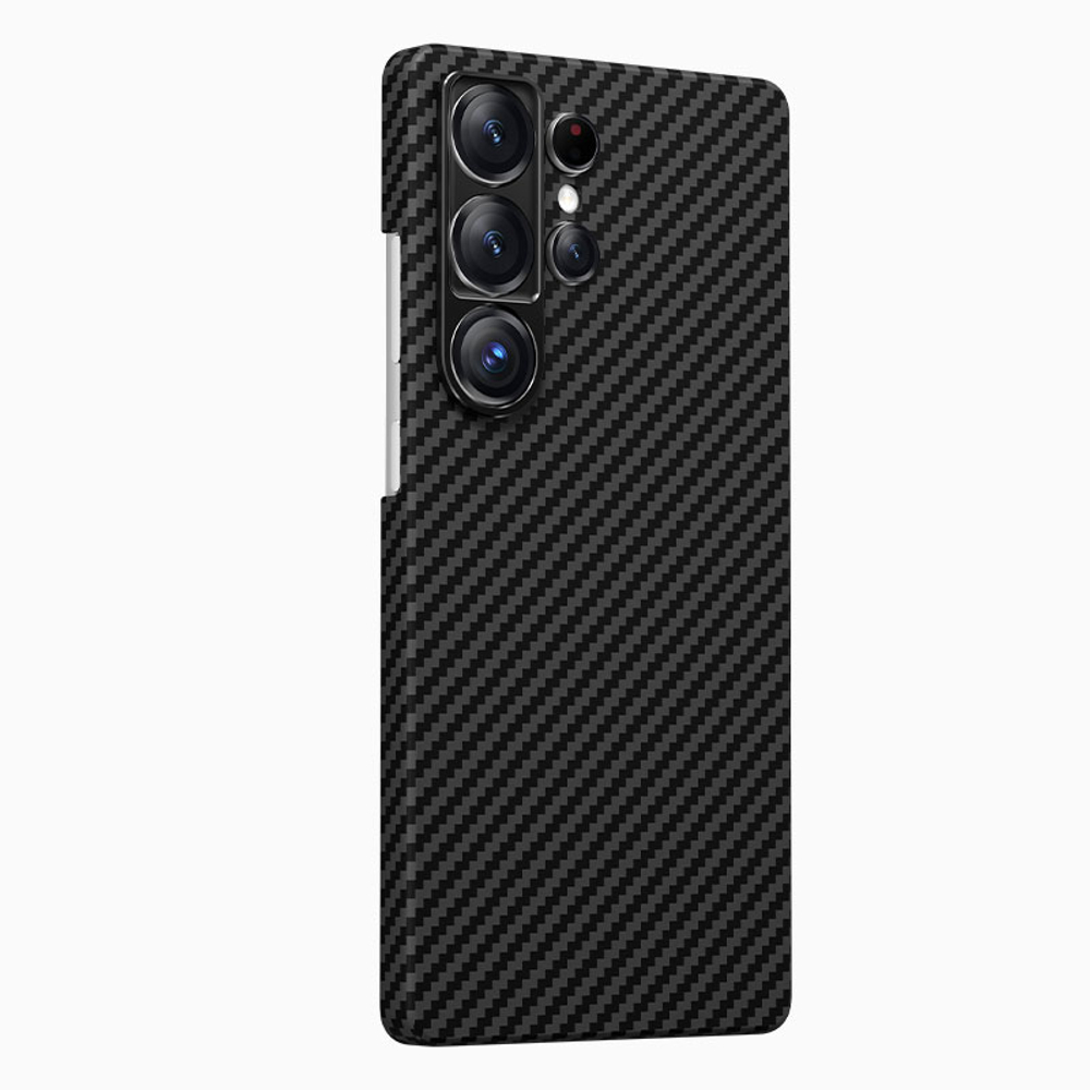 Чехол для Samsung S25 Ultra KEEPHONE KEVILAR DIAGO MAGSAFE CARBON CASE Black
