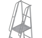 Лестница-платформа фиксированной высоты алюминиевая MEGAL ЛПФВА Н=1.0-2 с резиновыми башмаками