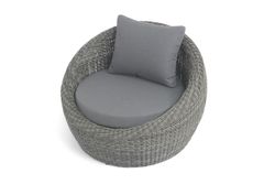 "Барселона" кресло из искусственного ротанга, цвет графит