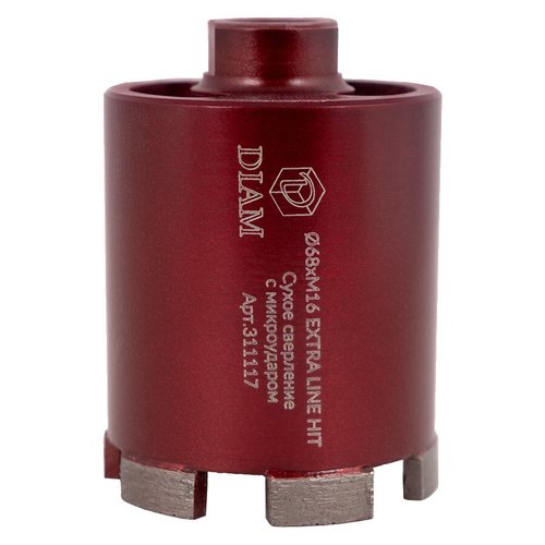 Сверло алмазное для подрозетника DIAM Extra Line HIT 68x6хM16 по бетону   311117