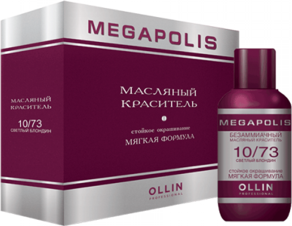OLLIN MEGAPOLIS_ 9/0 блондин 50мл Безаммиачный масляный краситель для волос