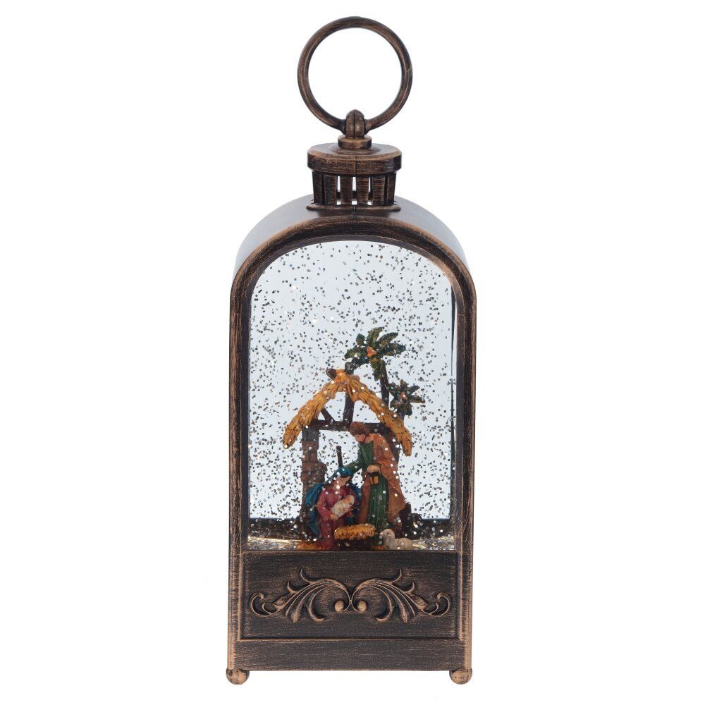 GAEM Изделие декоративное "Фонарь" (подсветка, музыка, вьюга, 3хААА, не прилаг.), L10 W6 H27 см