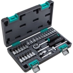 Набор инструментов, 1/4", CrV, 29 предм.// STELS 14100