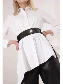 Ремень женский, XS-L, ширина 6 см, пряжка металл, цвет чёрный