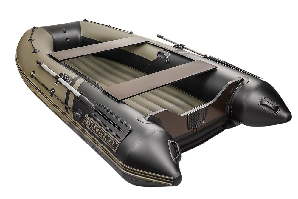 YACHTMAN-320 НДНД (Яхтман) хаки-черный (лодка ПВХ нднд под мотор с усилением)
