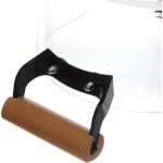 Кастрюля из боросиликатного стекла 2,5л «Хай-Тек» с деревянными ручками