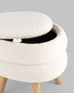 Пуф с ящиком Винни M тедди белый